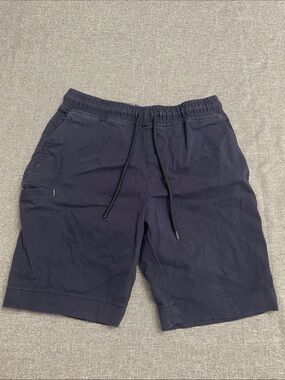 Society Of Threads Navy Elastic Waist Athletic Shorts